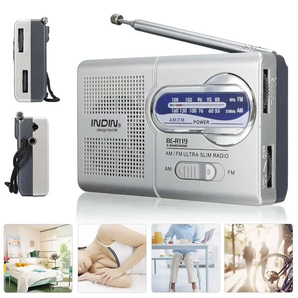 BC-R119 Radio AM FM Battery Operated Portable Radio Best Reception Longest Lasting For Emergency Running Walking Home