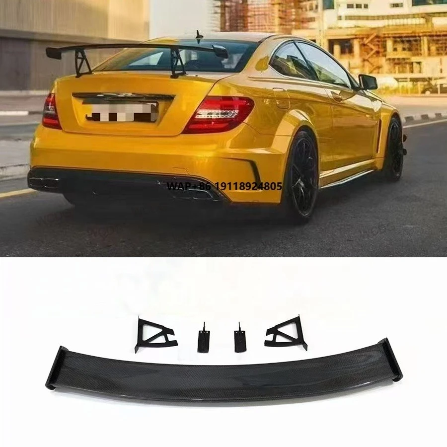 

Carbon Fiber BS Style Rear Spoiler for Benz W204 C Class C63 AMG 2007-2014 Upgraded Rear Trunk Spoiler Tail Wing Car Accessories