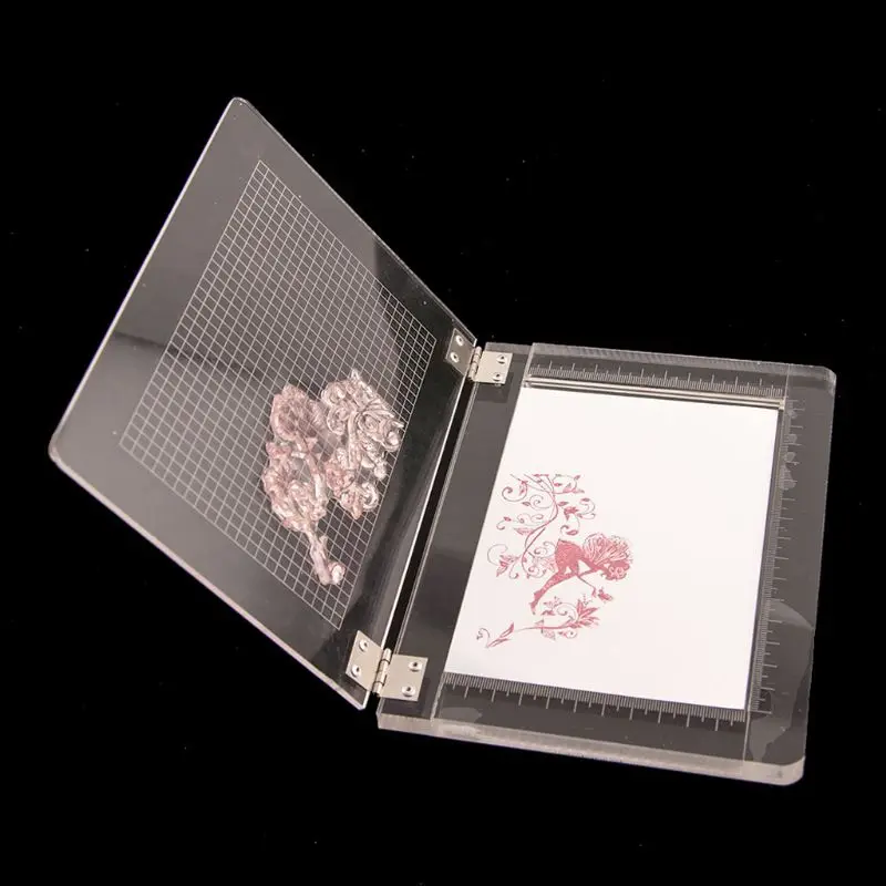 

Acrylic Stamp Block with Grids Handmade Card Albums Crafts Supplies Accessories M76D