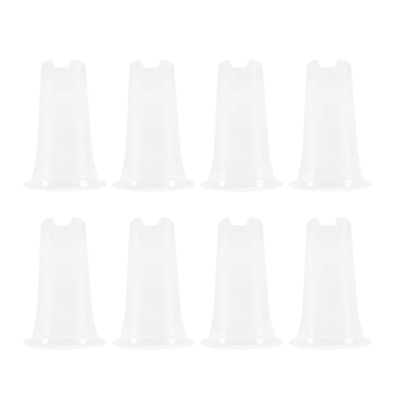 

A21I-5 Inch 8Pcs Clear Flower Pot Planter Plastic Orchid Pot With Holes Tall Plant Pots For Home Flower Shop Decoration