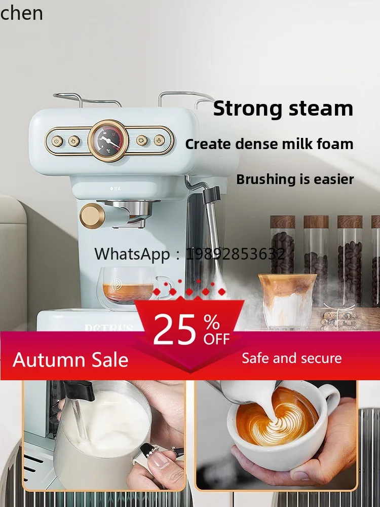 

retro coffee machine home small semi-automatic concentrate