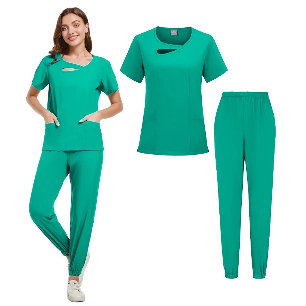 Pantalon de jogging mince pour infirmière, uniformes de beauté, élastique, respirant, doux, vêtements de travail médicaux, accessoires d'infirmière, salopette de laboratoire, ensemble de gIslande, mode Y +