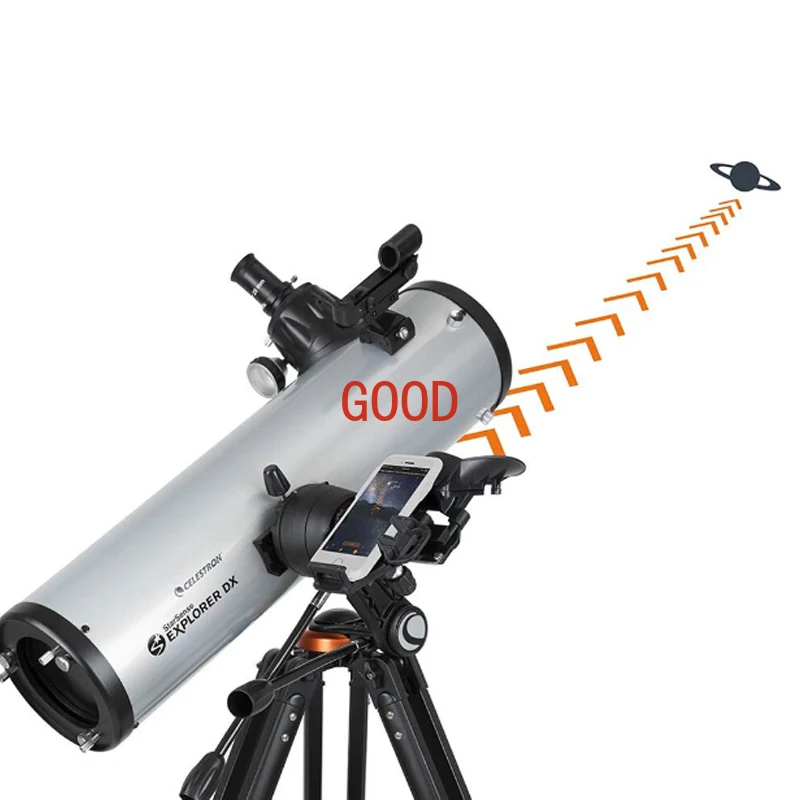 

Celestron SSE DX130AZ Astronomical Telescope 130/650 StarSense Explorer Smartphone App-Enabled with Dual Axis Worm Gear Bracket