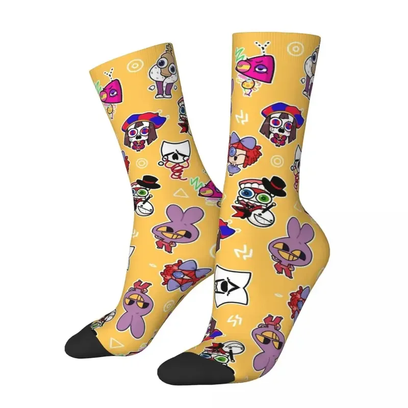 Y2K Cute Little Drawings The Amazing Digital Circus Unisex Winter Windproof Happy Socks Street Style Crazy Sock