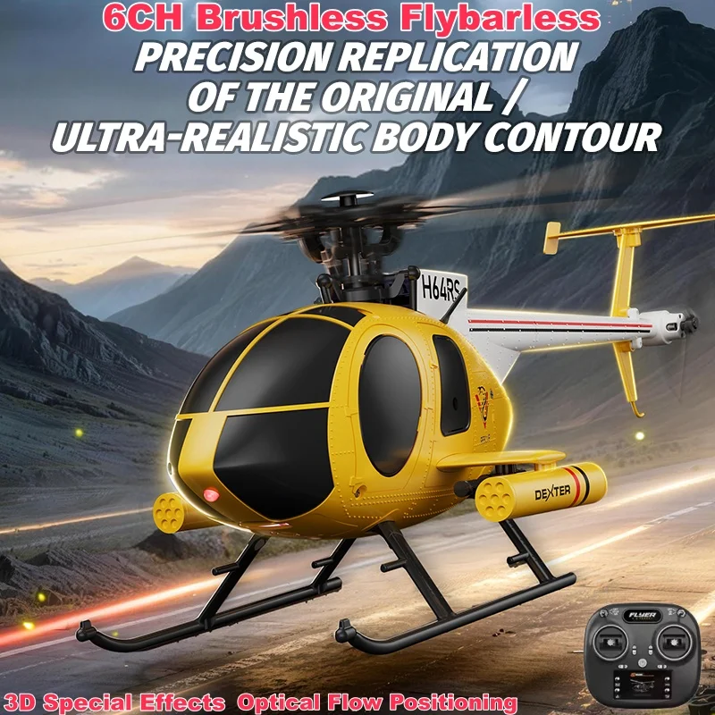 One Click Inverted Air Pressure High Altitude Brushless Drone Six Channel Remote Control Helicopter Flybarless Brushless Drone