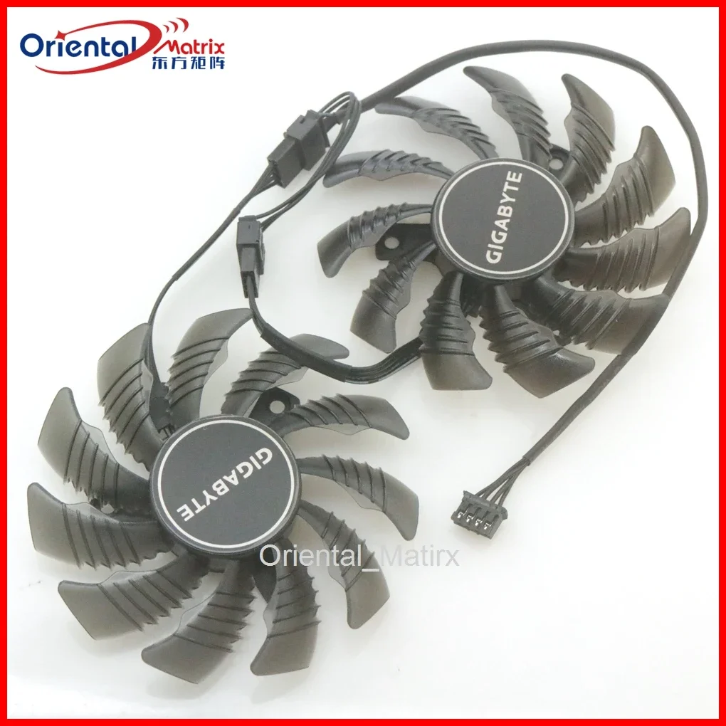 T128010SU DC12V 0.35A 77mm 4Pin VGA Fan For Gigabyte RX6500XT RX6400 EAGLE Graphics Card Cooling Fan