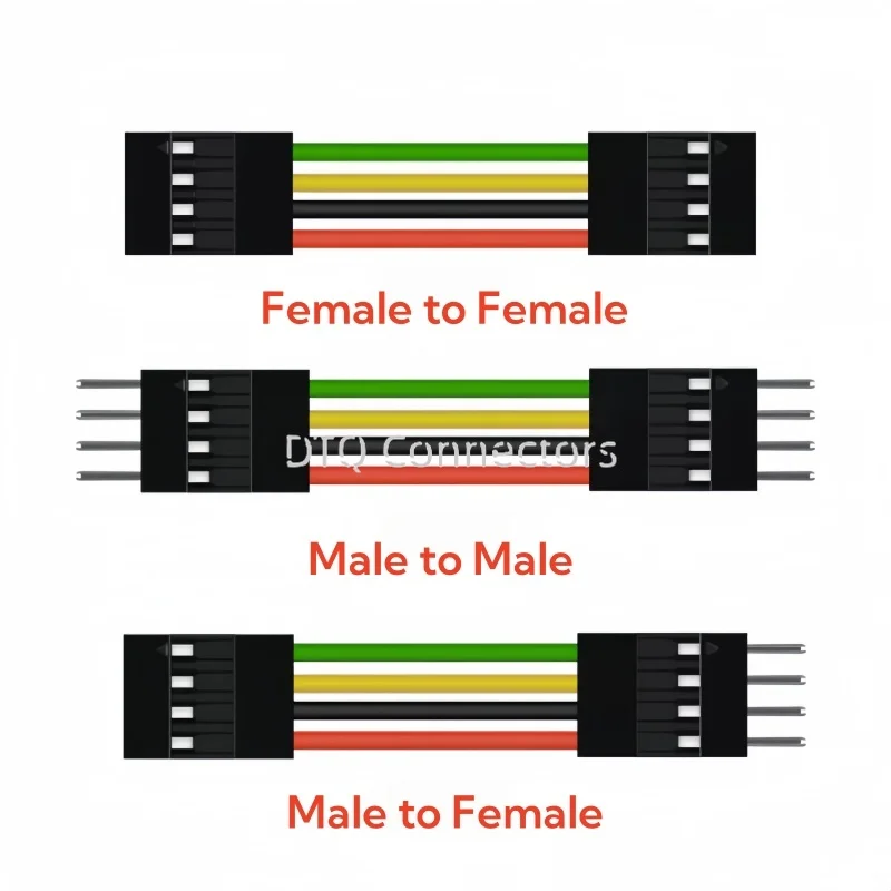 10PCS 2.54MM Pitch Breadboard Dupont Cable For Arduino 2P 3 4 5 6 8 9 10 Pin Line Male Female Dupont Jumper Wire DIY Electronic