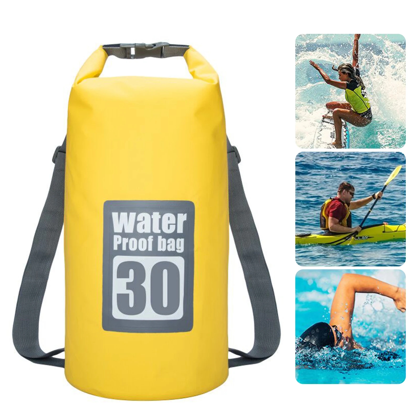 30L Rucksack Canoe Swimming Waterproof Dry Bag Backpack Surfing Storage Sack Heavy Duty Water Resistance Dry Sacks