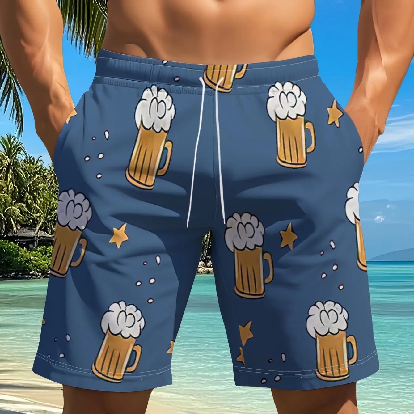 

Летние мужские шорты с рисунком пива, мужские шорты для спорта и отдыха, модная пляжная одежда, мужские шорты для спорта и отдыха, быстросохнущие, дышащие