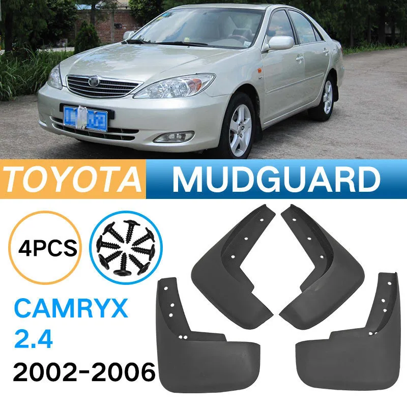 Car Auto Splash Guards Mud Flaps Fender Mudguard for 2002–2006 Toyota Camry XV20 2.4 Complete Mud Protection Kit 4 Pieces