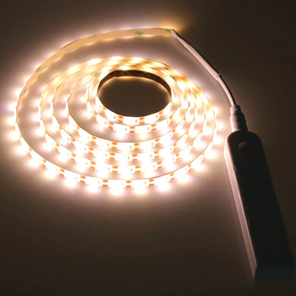 1 Meter Motion Sensor Light Night Lamp Plastic Cabinet Closet Wardrobe Battery Operated Stick-on Warm White Cordless Sensor Lamp