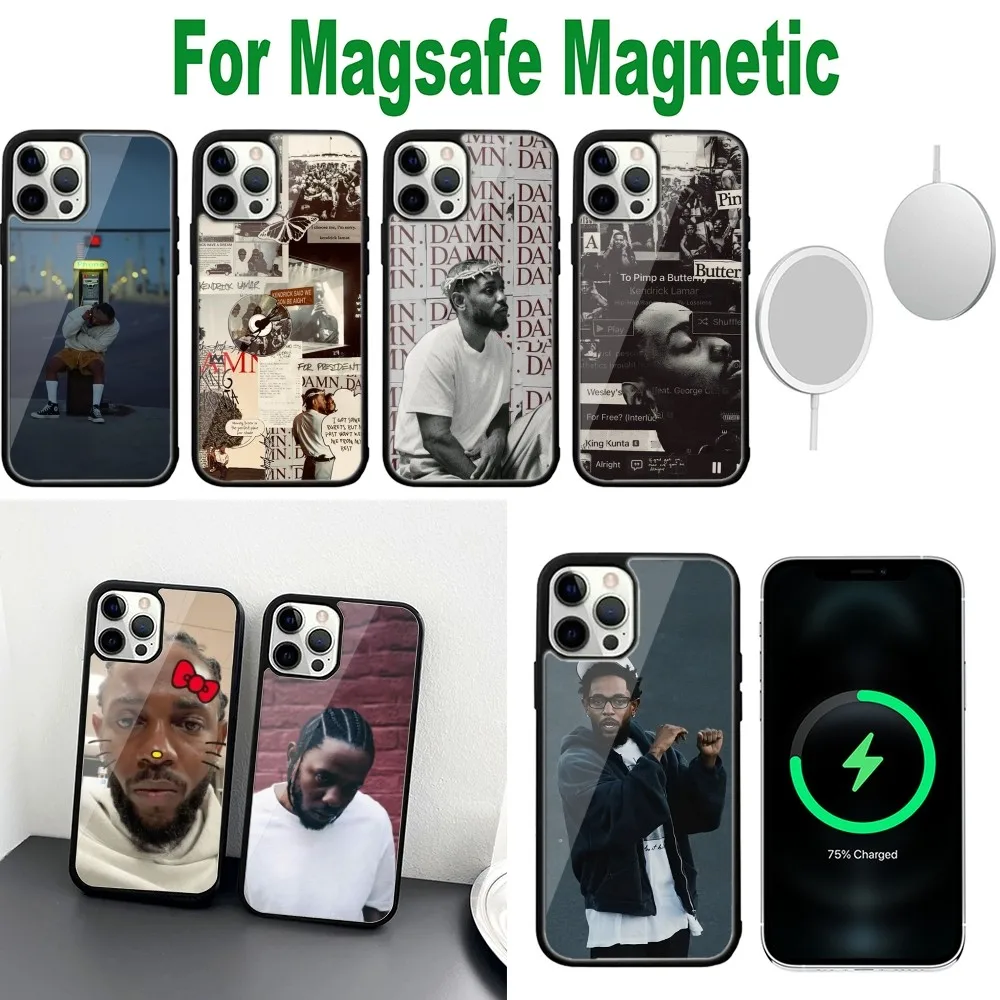 Rapper K-Kendrick L-Lamar Phone Case For iPhone 16,15,14,13,12,11,Plus,Pro,Max,Mini Magsafe Magnetic Wireless Charging