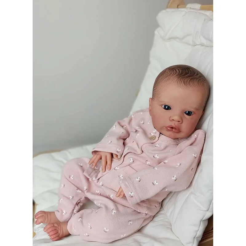 NPK 18'' Ręcznie Robiona Lalka Reborn z Widoczną Skórą Malowaną 3D, Primrose Awake, Bawełniany Korpus, Realistyczna Lalka Kolekcjonerska, Realistyczna Lalka Artystyczna, Prezent