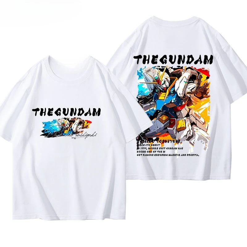 ชุดสูทมือถือลายกันดั้มบรรพบุรุษคลาสสิกกันดั้มมิติที่สองฤดูร้อนความรู้สึกขั้นสูง Ruffian Shuai แขนสั้น