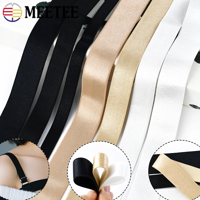 

5-20M 6-18mm Nylon Elastic Band for Bra Underwear Strap Rubber Bands Shoulder Belt Stretch Ribbon Tape DIY Garment Accessories