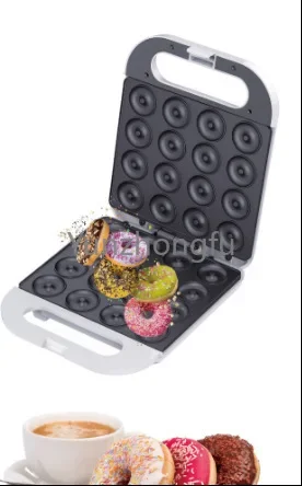 Cross Border New Controllable Temperature 16 Hole Donut Machine Double Sided Heating Kitchen Cake Doughnut Machine