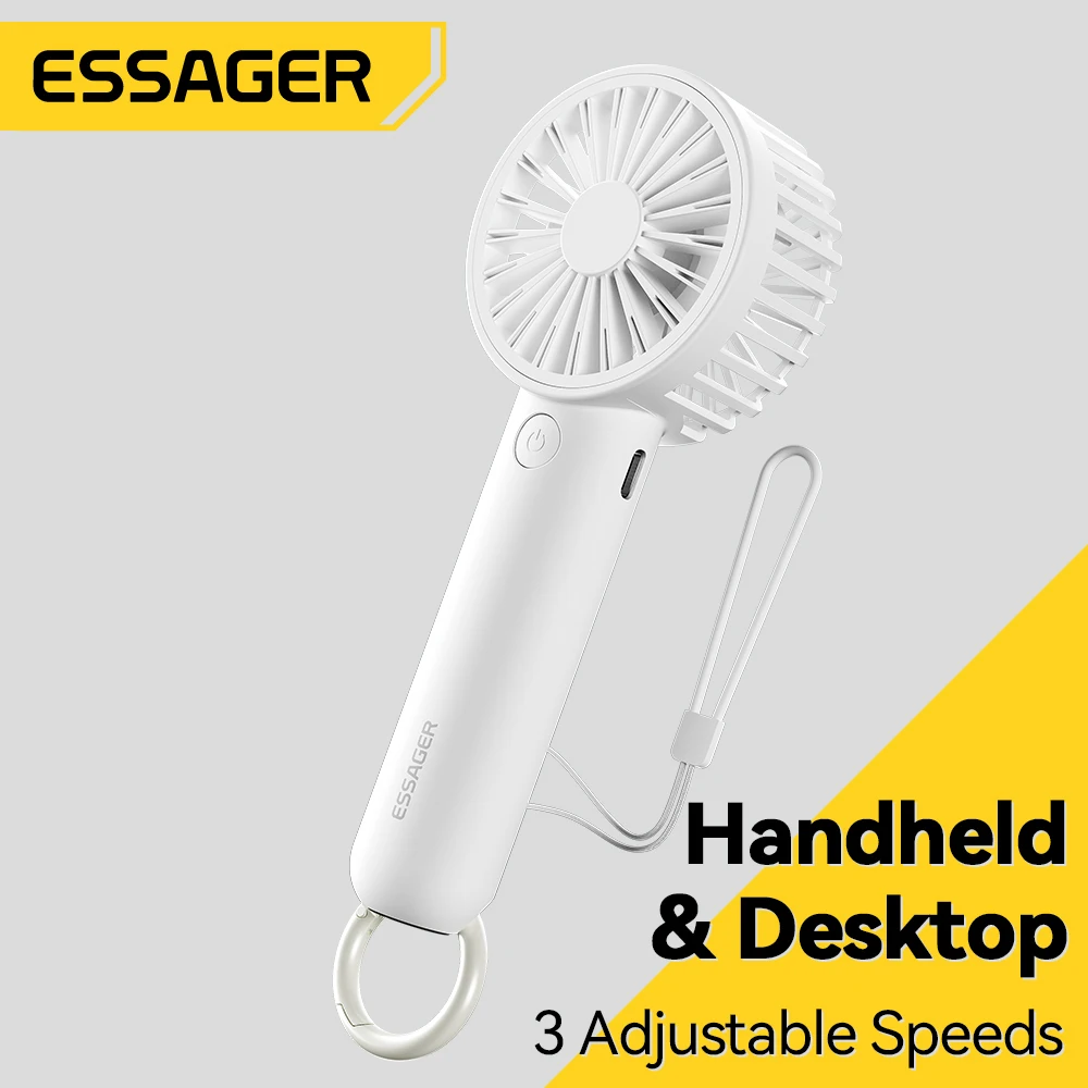 

Essager Mini Handheld Small Fan USB Charging Portable 3 Speed High Wind Desktop Office Travel Pocket Fan Outdoor Cooling Fans