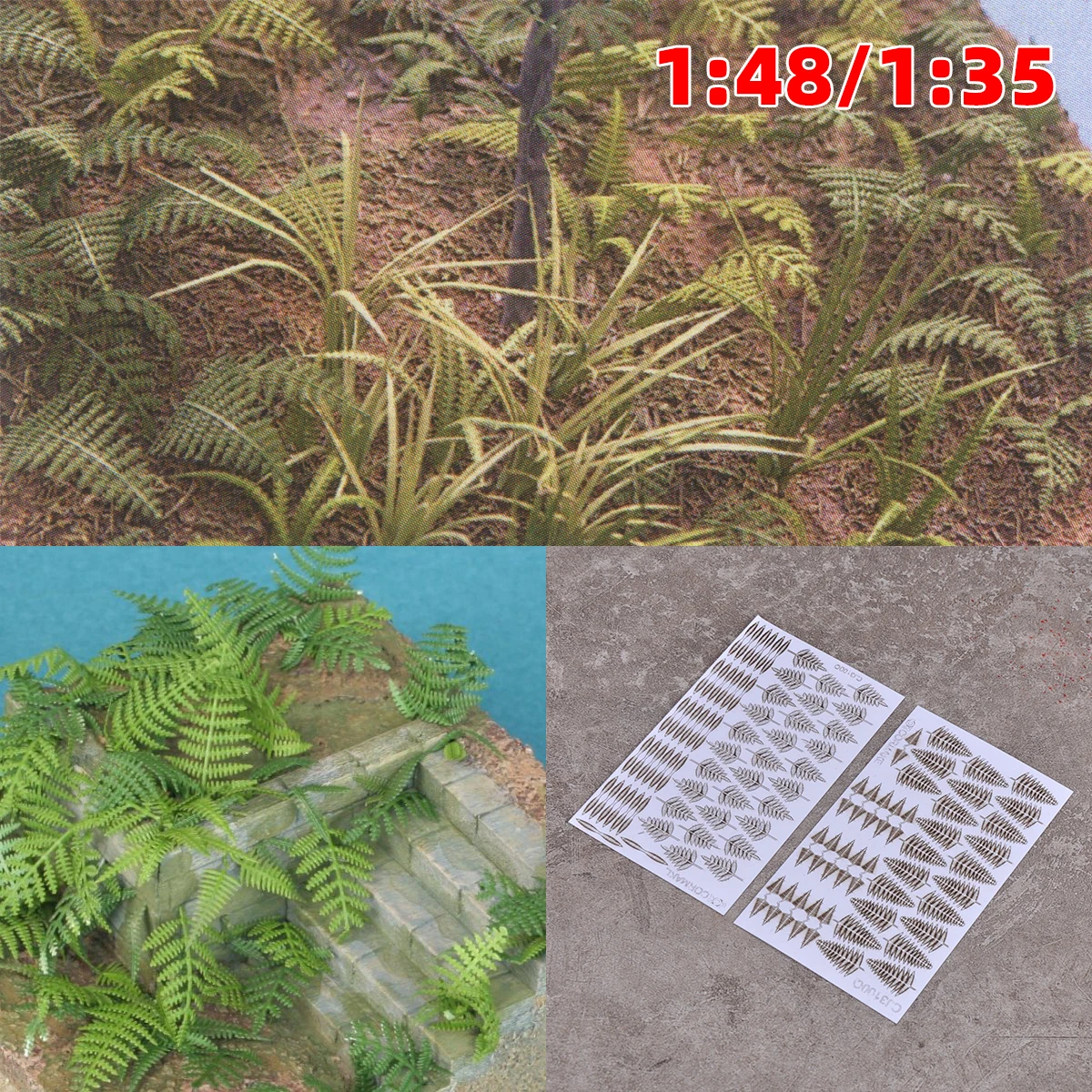 

Scale model kit Building plant fern grass plants sand table diorama models 1/32 1:35 1/48