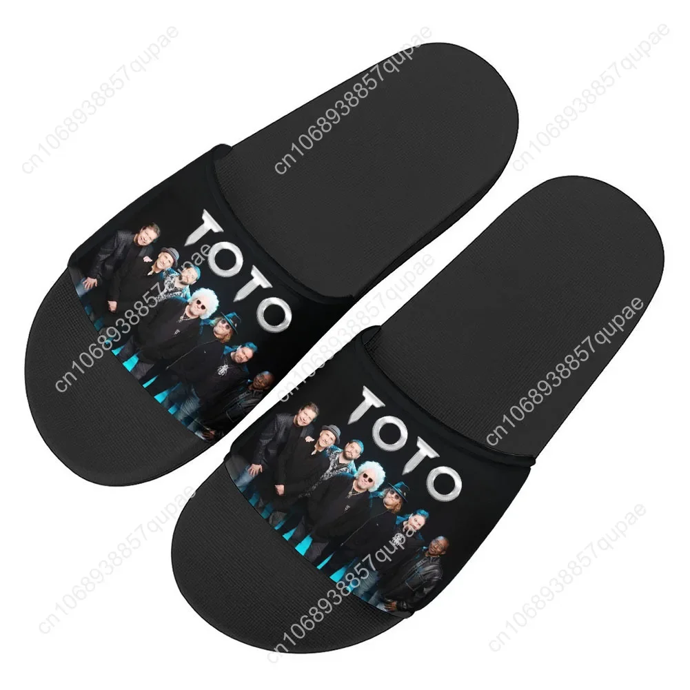 Toto Band Slippers Home Water Shoes Rock Music Men Women Teenagers Beach Pool Sandals High Quality Custom Summer Slipper