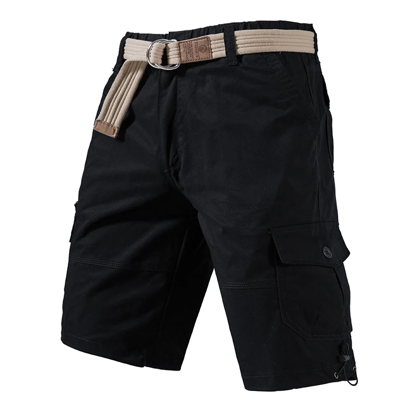 Male Camo Shorts Casual Cargo Half Pants Relaxed Fit Streetwear Cotton Comfortable Jogger Shorts Hiking Pants