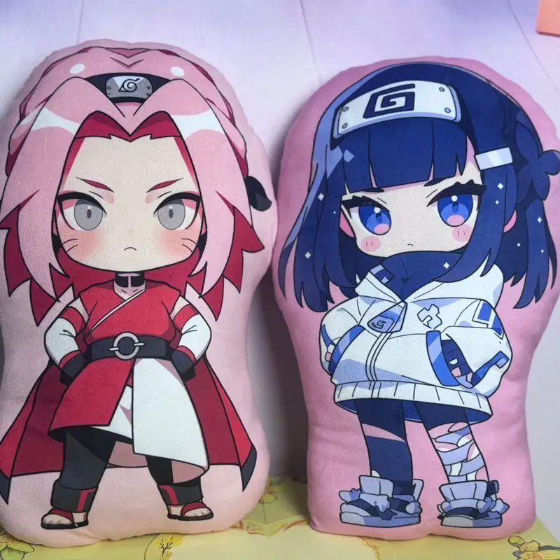 Cartoon anime Naruto periphery Humanoid Throw Pillow Sasuke Sakura Itachi Kakashi Cute Plush Doll Cushion Children\'s Gift