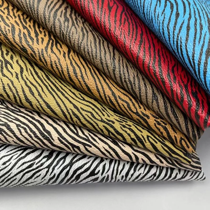 

Zebra Printed faux leather roll Leopard designs Leather Fabric PU Leatherette for DIY hair and earrings supplies 32x137cm