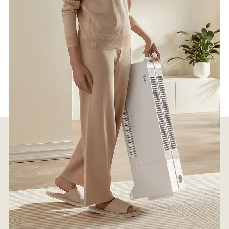 Midea calefactor eléctrico เครื่องทำความร้อนไฟฟ้าควบคุมระยะไกล220V 2000W, เครื่องทำความร้อนพับความชื้นสำหรับห้อง