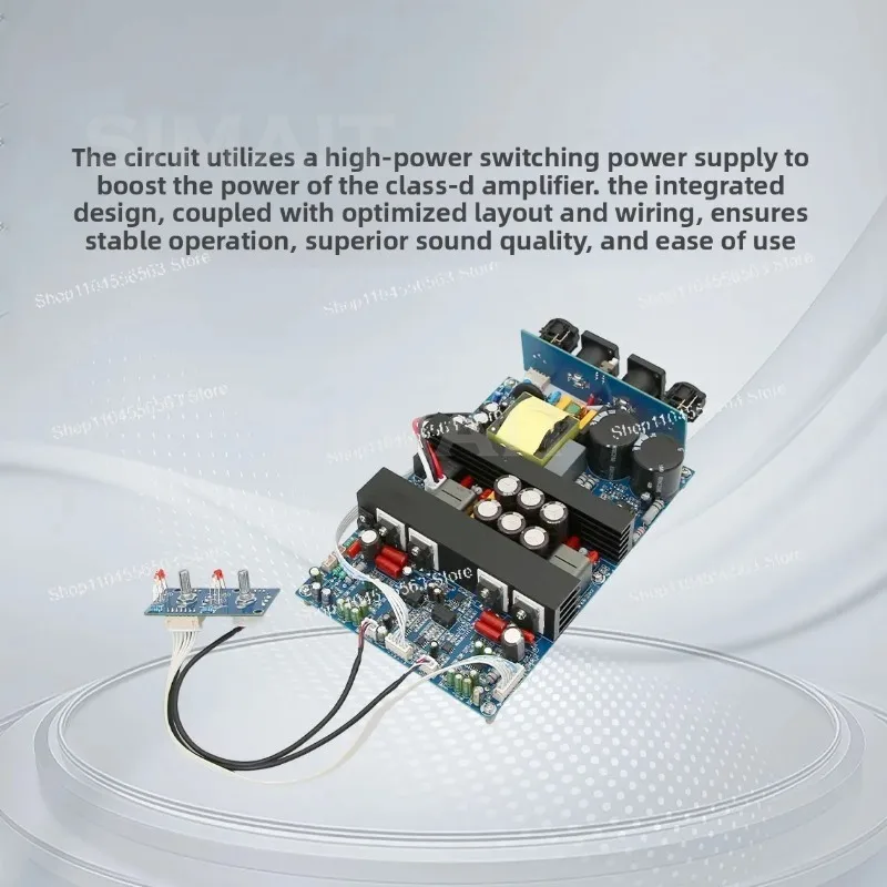 IRS2092 Class‑D Digital Amplifier Board, 500W+500W Stereo Dual‑Channel HIFI Audio DIY Module