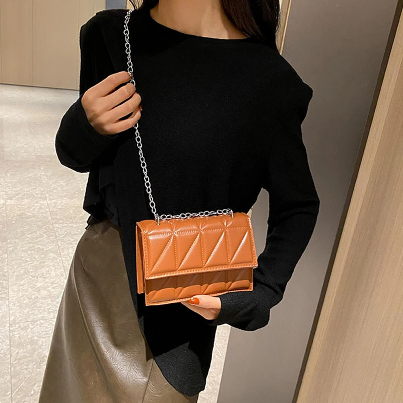 Designer Mode Frauen Umhängetasche Damen PU Leder Griff Handtaschen Kette Riemen Umhängetaschen für Frauen – Detail 11