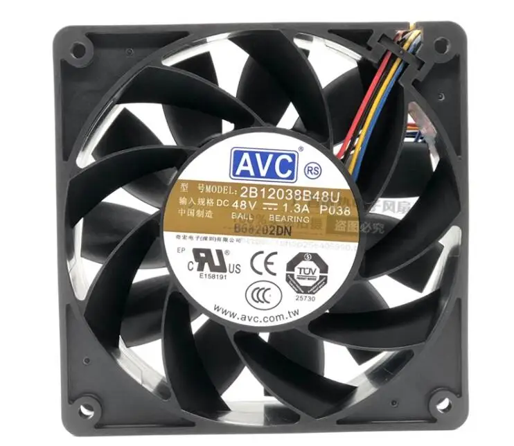 

AVC 2B12038B48U P038 DC 48V 1.3A 120x120x38mm 4-Wire Server Cooling Fan