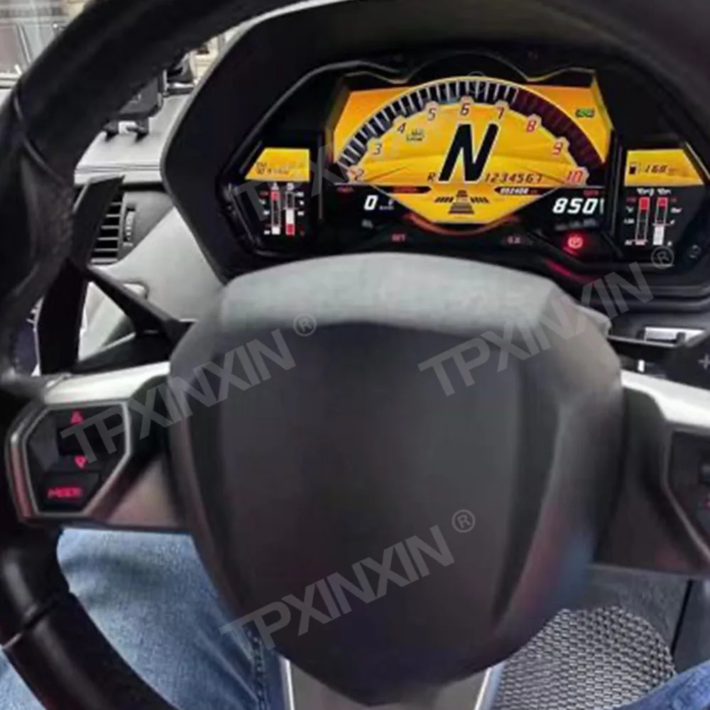 For Lamborghini Digital Cluster Car LCD Dashboard Panel Virtual Cockpit Instrument Speedometer Screen Unit