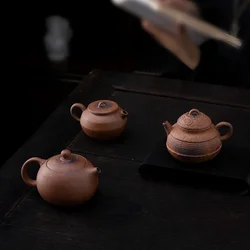 Retro Japanese Style Pot Teapot Kung Fu Coarse pottery Tea Making Device Tea Infuser Tea Kettle Chinese Small Teapot