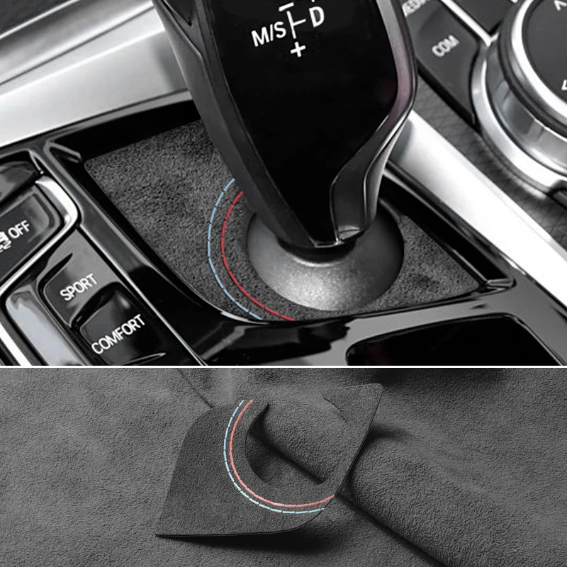 

Made of Alcantara For BMW G32 G30 G38 Series 5 6 GT Car Gear Shifter Panel Trim Cover Performance Sticker Interior Accessories