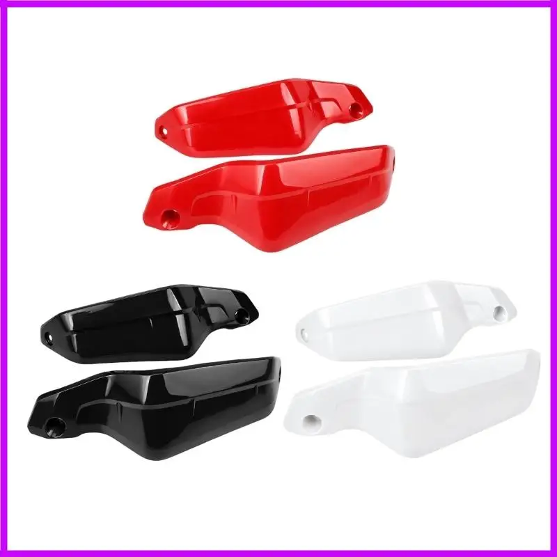 R9CC ABS Motorcycle Handguards with Panels, Attachment Holes, Pictured Screws and Bushings for Pair Replacement