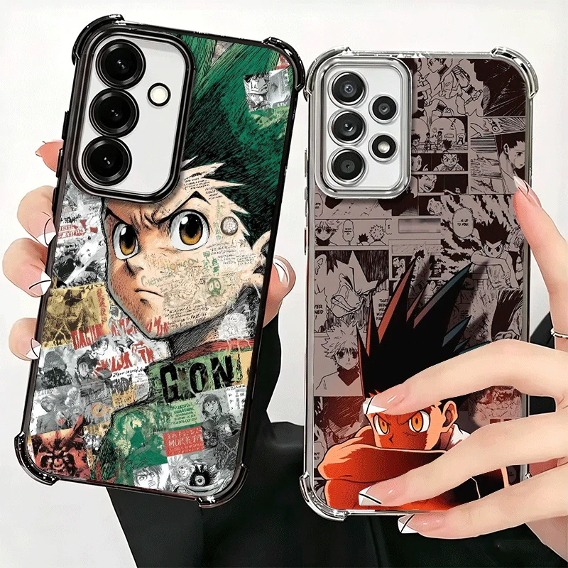 Hunter X-Hunters Gon Plating Phone Case For Samsung A17 A57 A27 A37 A16 A56 A26 A36 A15 A55 A25 A35 A14 A54 A24 A34 A13 A53 A23