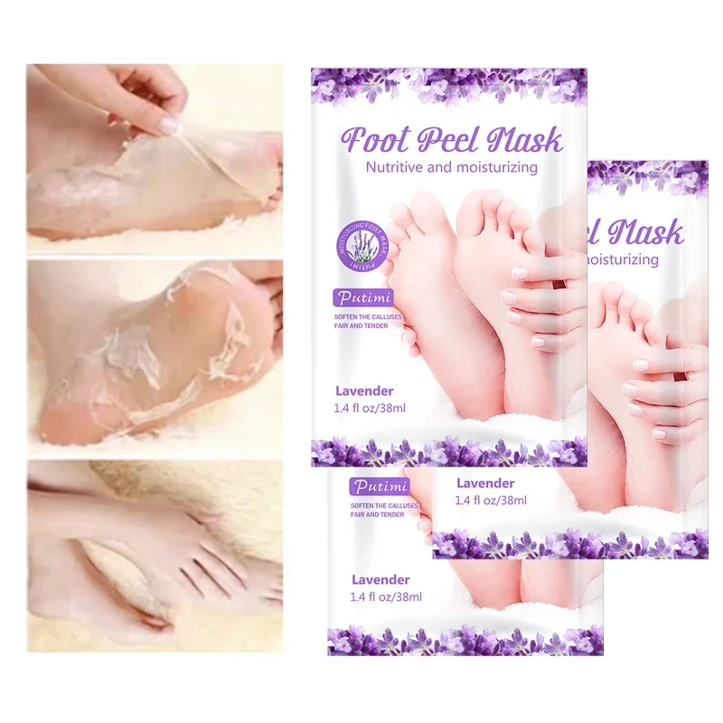 

Foot Mask Moisturizing Whitening Exfoliating Socks Smooth Calluses Removing Wrinkle Resistant Effective Foot Care 3 Pairs=6 Pcs