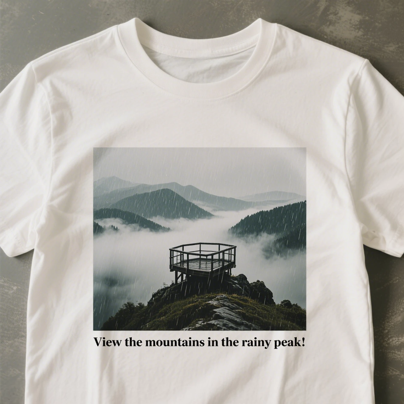 

Peak Cloud Mist Graphic Printing Summer Luxury Brand Pure Cotton Men's and Women's T-shirt Short Sleeve Street Fashion Trend