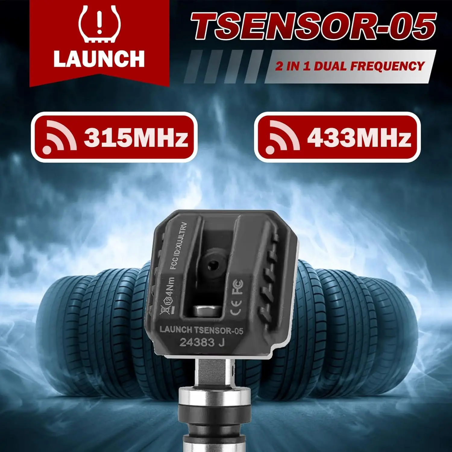 2025 LAUNCH X431 TSENSOR-05 Czujnik TPMS 315MHz/433MHz Narzędzie do naprawy opon Czujnik TPMS 100% programowalny Czujnik opon współpracuje z X431