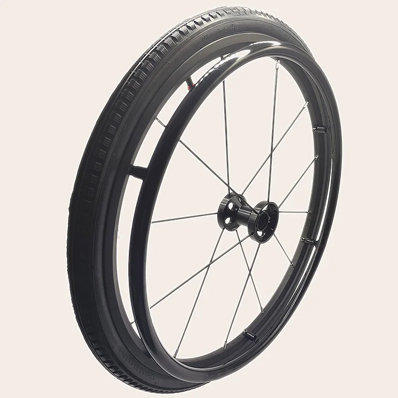 24X 1 3/8inch Wheelchair Rear Wheels Aluminum Alloy Hub Inflatable Tire Quick Installation Set