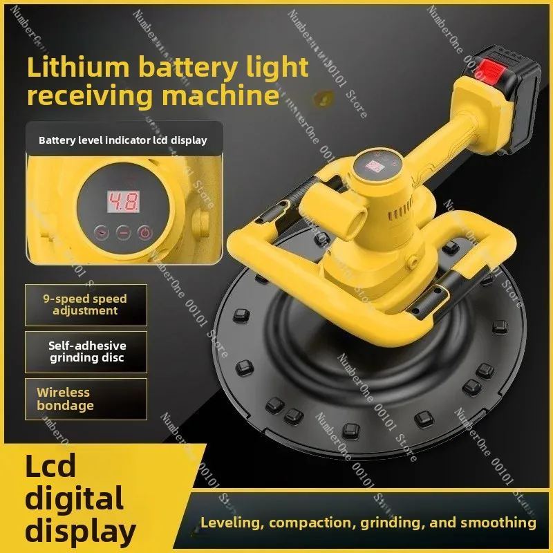 Cordless Lithium Battery Handheld Plastering Trowel Electric Wall Polishing Machine for Cement Mortar Surface Finishing Concrete