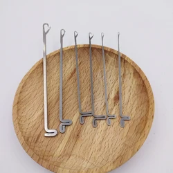10PCS Crochet Threading Machine Beading Needle DIY Jewelry Making Knitting Tool Carpet Wig Hook Tongue Needle Tool