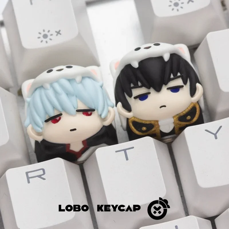 Gintama Anime Keycap Cartoon Keycap Sakata Gintoki Ontwerp aangepast voor mechanisch toetsenbord