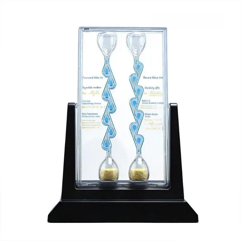 Dual Spiral Glass Hourglass with Golden Sand Decorative Timer Desk Ornament Gift