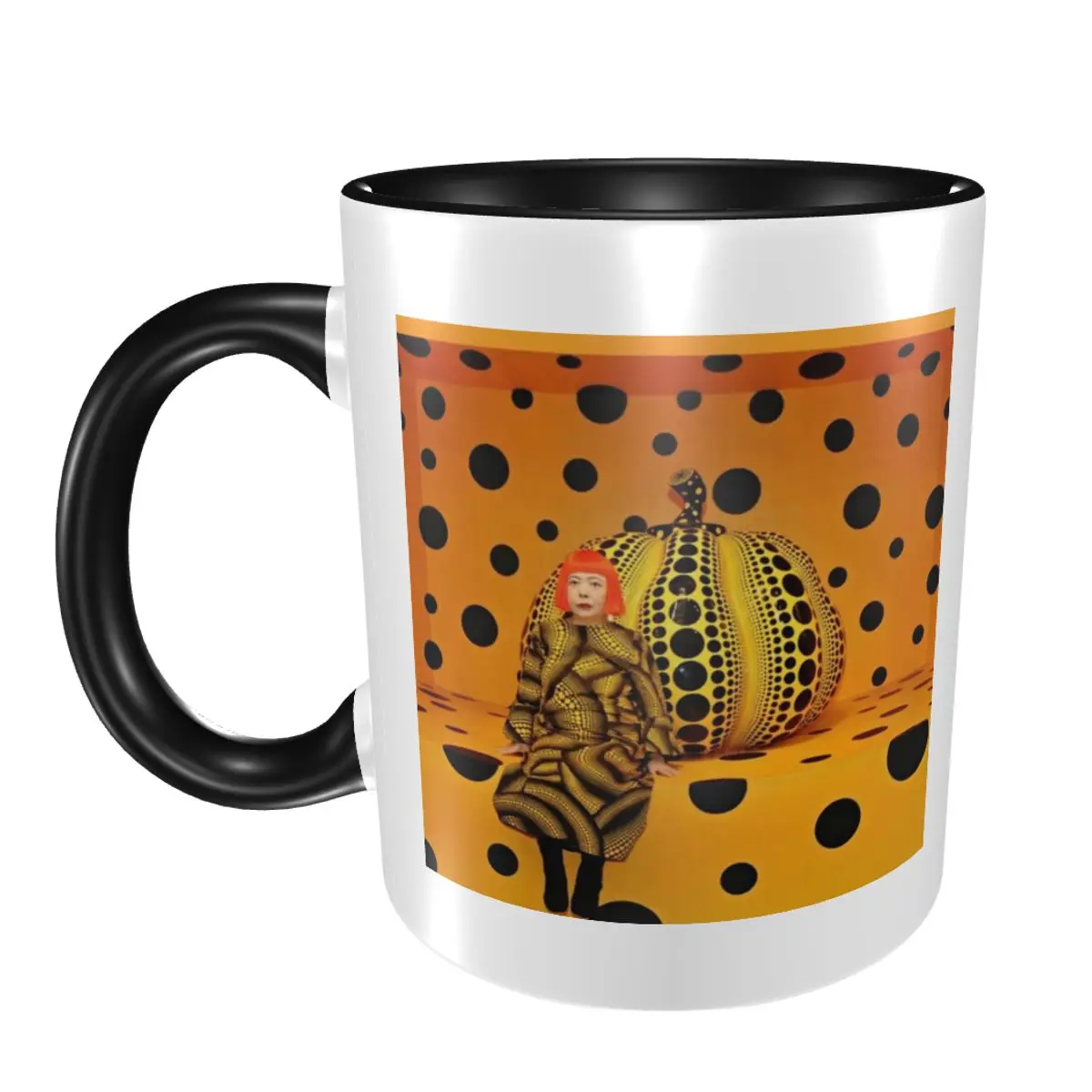 

Yayoi Kusama Abstract Painting Mug Funny Ceramic Coffee Cups Tea Mugs Milk Cup Drinkware Gifts for Friends