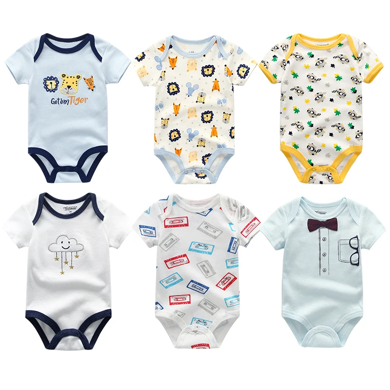 2022 Newborn Fall Clothes Baby Boy Jumpsuit Cartoon Print Infant Bodysuit 0-24 Months Girl Toddler Romper Wholesale Cheap Stuff