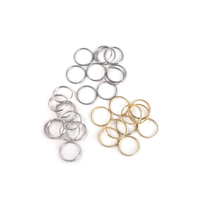 10 pcs 2.5cm/0.98in Split Key Rings for using with leather shapes and key fobs