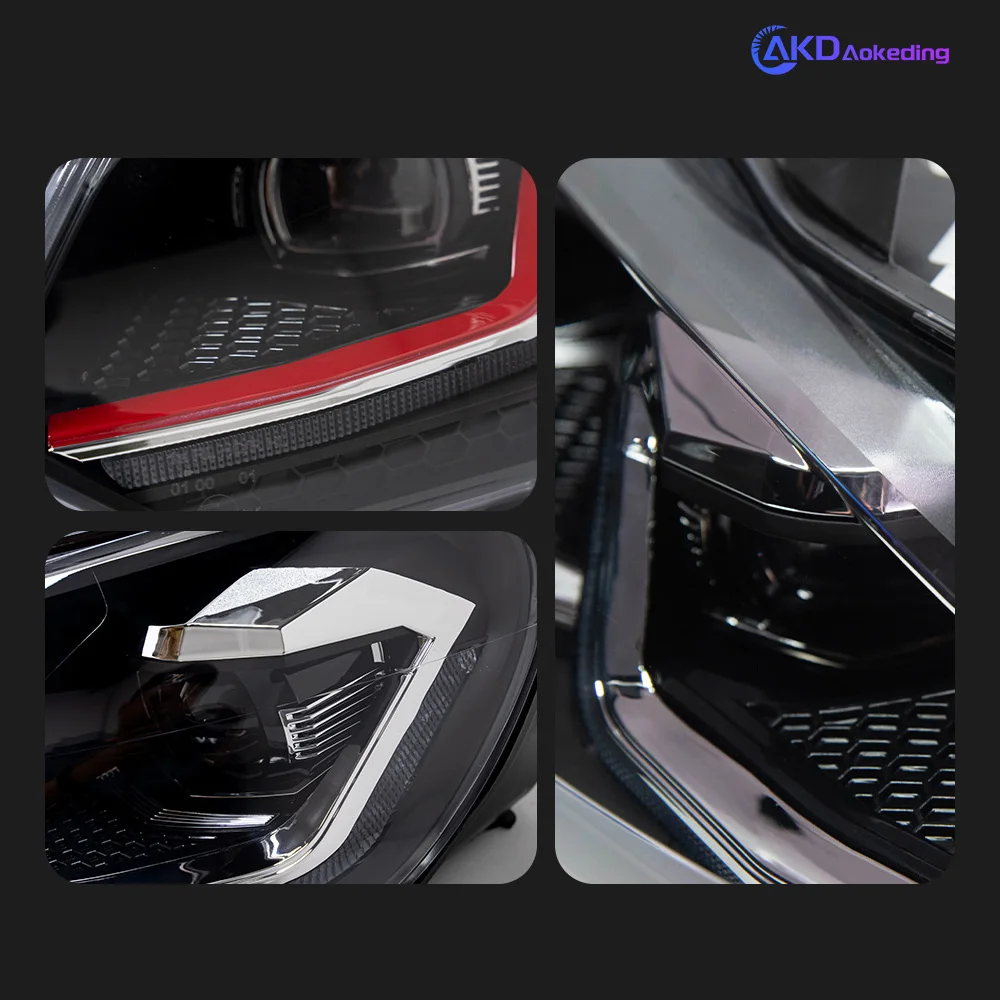 

AKD Head Lamp for VW Golf 6 MK6 LED Headlight 2009-2012 Headlights Golf6 DRL Turn Signal High Beam Angel Eye Projector Lens