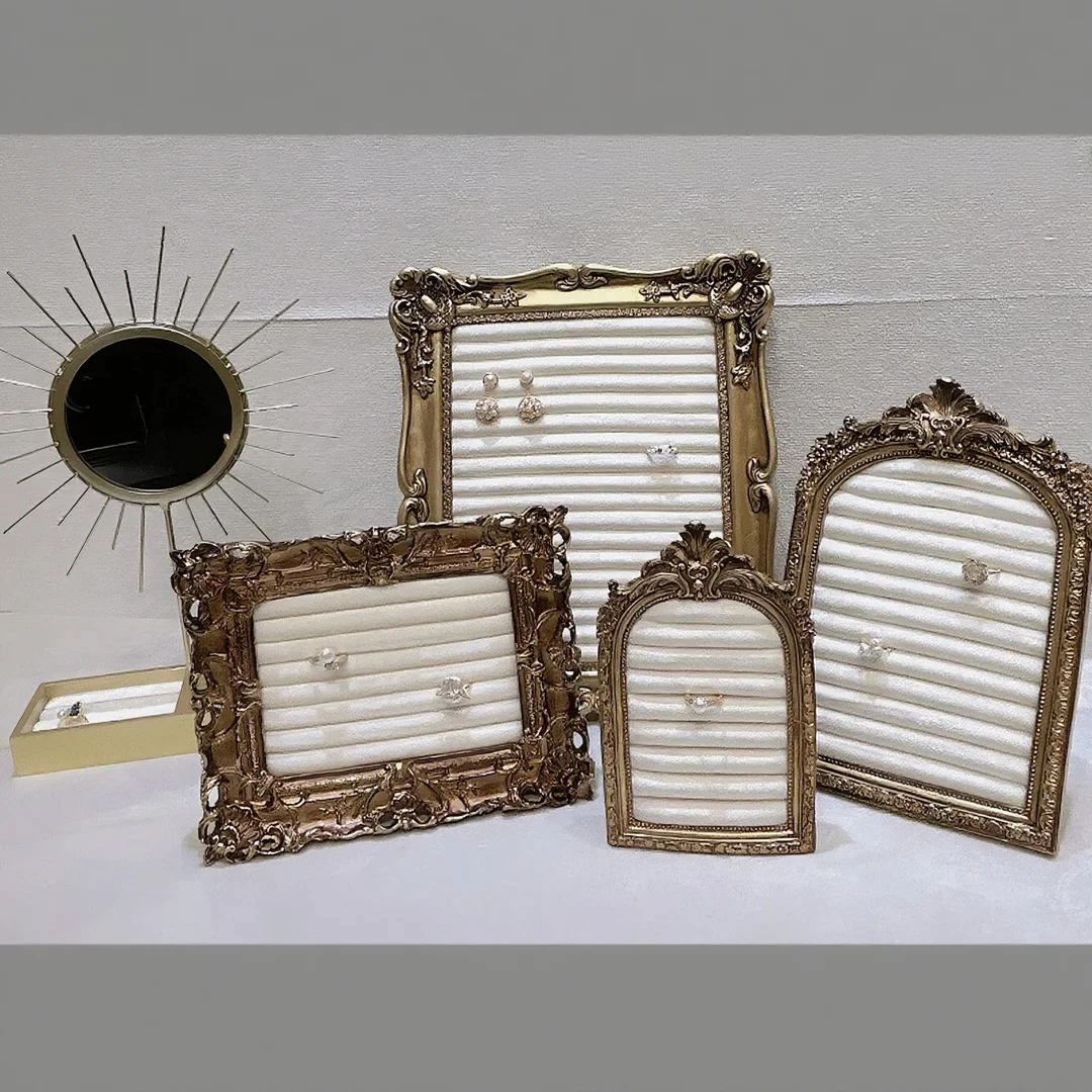 

Retro metal frame ring storage rack jewelry display rack ring stud storage and display rack counter display rack