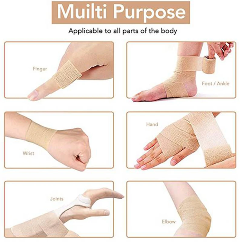 

A65G-24 рулона нетканого самоклеящегося повязки для занятий спортом на открытом воздухе, повязка для суставов пальцев, 5 см х 4,5 м