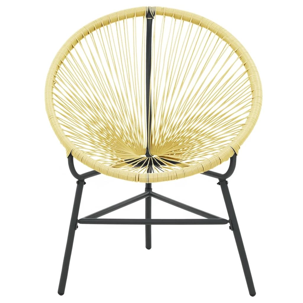 Garten Acapulco Stuhl, Poly Rattan Outdoor Sitz Stuhl, terrasse Möbel Poly Rattan Beige 69x66x87 cm